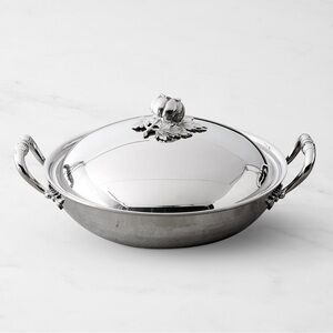 Ruffoni Opus Prima Hammered Stainless Steel Wok
With Tomato Knob 4 3/4-QT NWOB